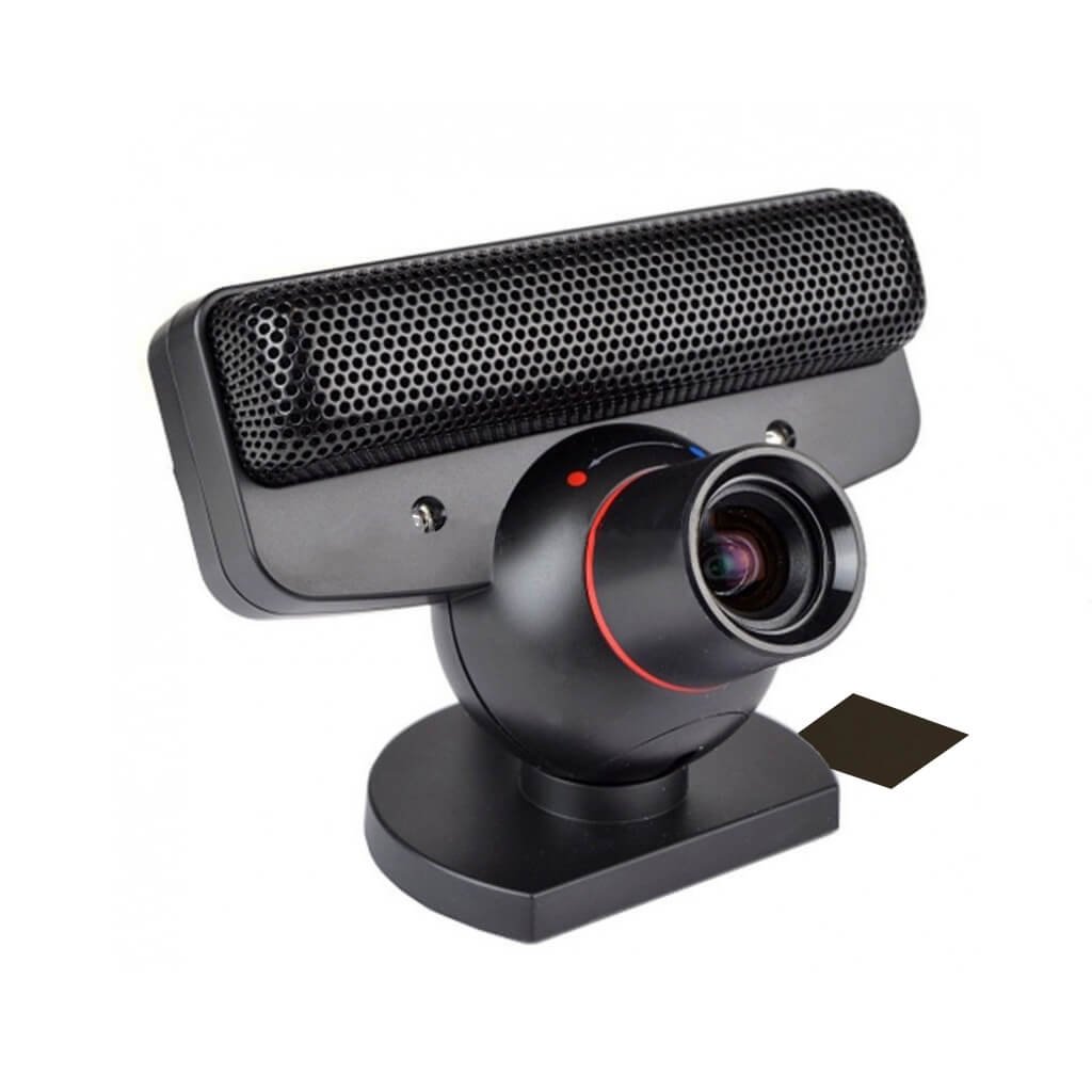 A modified PS3 Eye Camera with IR-pass filter for head tracking.