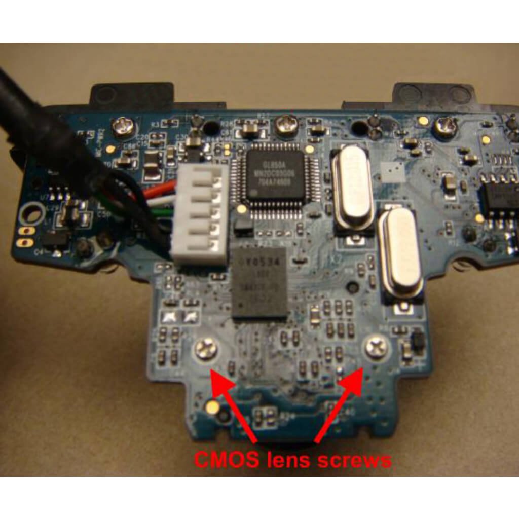 Side view of the modified PS3 Eye Camera.